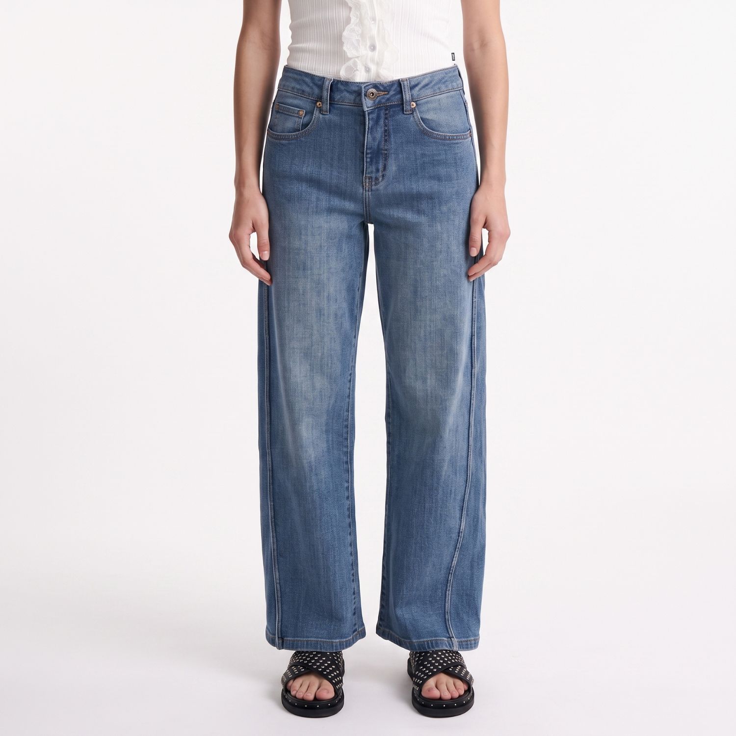 Jeans Mujer Balloon light Blue Alforza