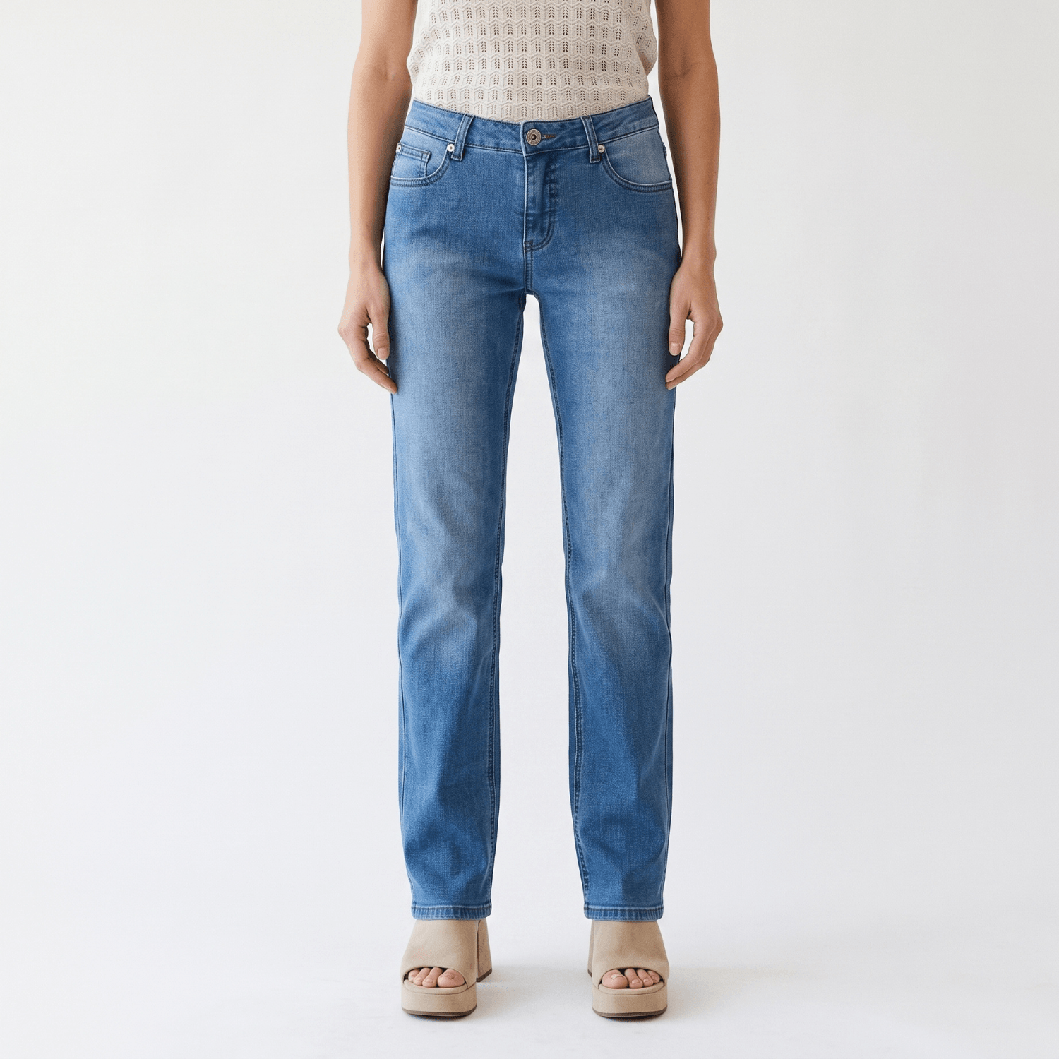 Jeans Mujer BP Janice Tiro Bajo Bordado